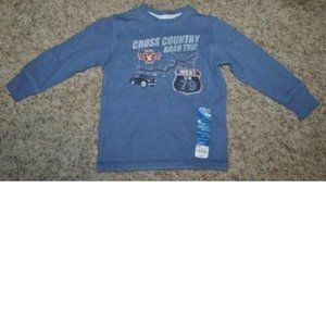 Boys Thermal Shirt 4 Cross Country Road Trip Blue Long Sleeve Crew Sonoma